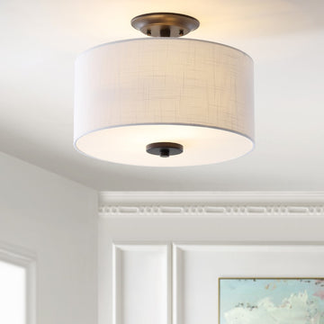 Marc 15" Metal LED Semi-Flush Mount - JONATHAN Y